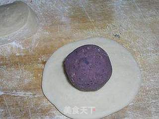 紫薯豆沙包的做法步骤:7