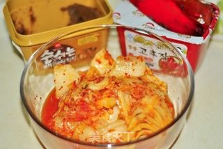 豆腐泡菜锅的做法步骤:2
