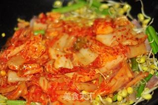 豆腐泡菜锅的做法步骤:7