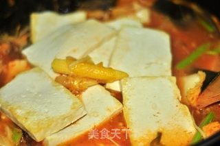 豆腐泡菜锅的做法步骤:11