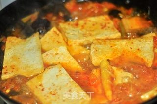 豆腐泡菜锅的做法步骤:12