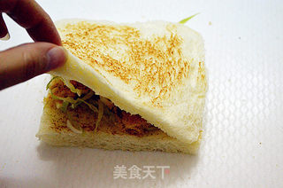 全蛋火腿三明治的做法步骤：11