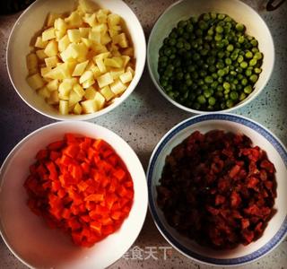 豌豆焖饭的做法步骤：2