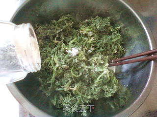 蒸荠菜的做法步骤:11