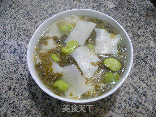 雪菜蚕豆片儿汤的做法步骤：11