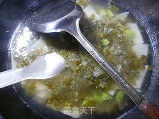 雪菜蚕豆片儿汤的做法步骤：8
