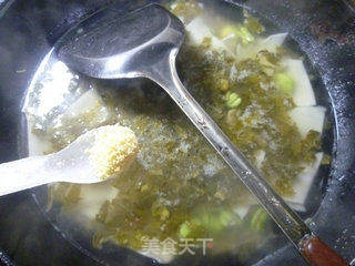 雪菜蚕豆片儿汤的做法步骤：9