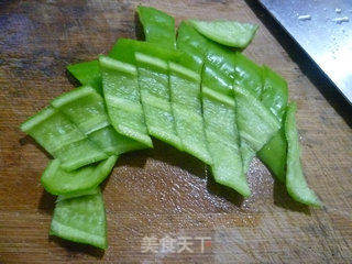 青椒蛏子炒豆腐的做法步骤：3