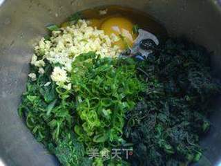 酱香艾草荠菜煎饼的做法步骤:3
