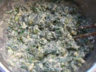 酱香艾草荠菜煎饼的做法步骤:5