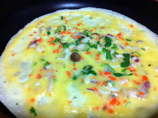 鲜蔬鸡蛋饼的做法步骤:11