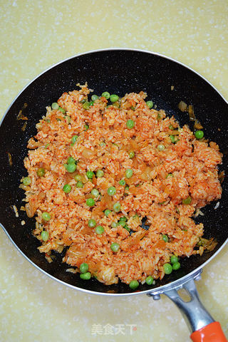 【辣白菜炒饭】---让剩饭也变得有国际范的做法步骤:5