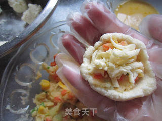 爆浆芝士豆渣球的做法步骤:13