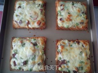 牛肉番茄吐司披萨的做法步骤:10