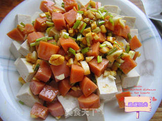 剁椒香菜豆腐的做法步骤:4