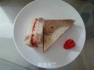 草莓鸡蛋三明治的做法步骤:15