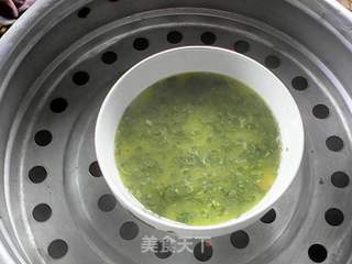 荠菜蒸蛋羹的做法步骤:6