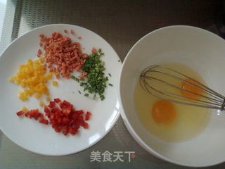 什锦煎蛋饼的做法步骤:2
