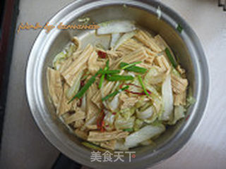 白菜腐竹的做法步骤:5