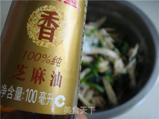 菠菜拌鸡丝的做法步骤:7