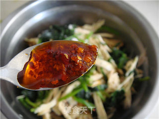 菠菜拌鸡丝的做法步骤:8