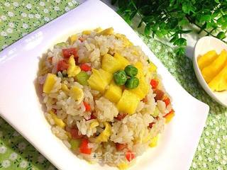 五彩菠萝饭的做法步骤:15
