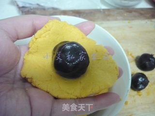 小南瓜豆沙包的做法步骤:8