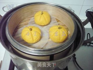 小南瓜豆沙包的做法步骤:11