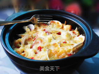 海鲜焗饭的做法步骤:11