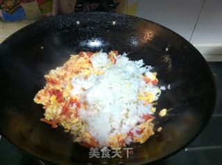 西红柿蛋炒饭的做法步骤:6