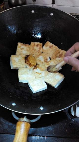 香煎孜辣豆腐的做法步骤:6