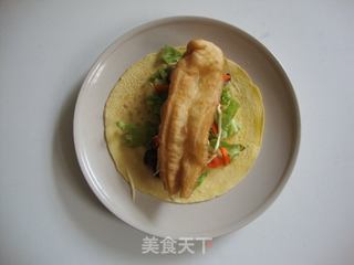 牛肉油条被蛋卷的做法步骤：8