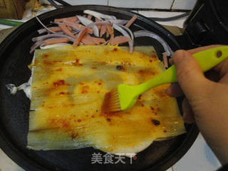 家庭版烤冷面的做法步骤:5