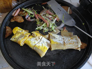 家庭版烤冷面的做法步骤:6