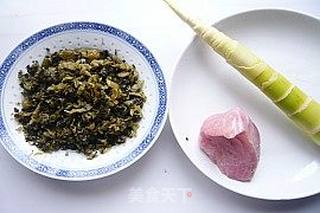 开胃小菜——雪菜肉丝的做法步骤：1