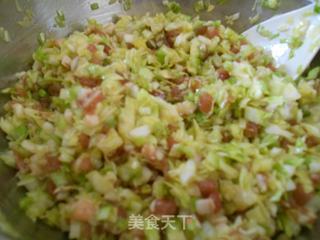 圆白菜包子的做法步骤:4