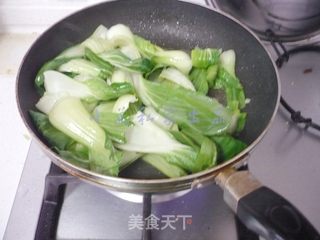 香菇油菜的做法步骤:4