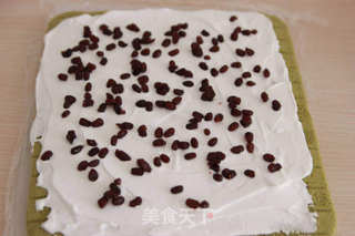 抹茶蜜豆蛋糕卷——抹茶控的最爱,满口抹茶香禁不住的诱惑!的做法步骤:15