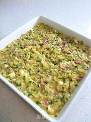 意式西葫芦干酪烘蛋-zucchini and ricotta frittata的做法步骤:3