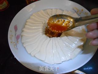 茄味肉末蒸豆腐的做法步骤：9