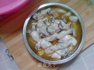 葱香生蚝肉的做法步骤:3