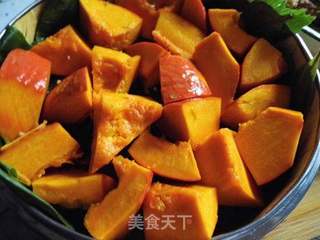 粽香金瓜粉蒸肉的做法步骤:8