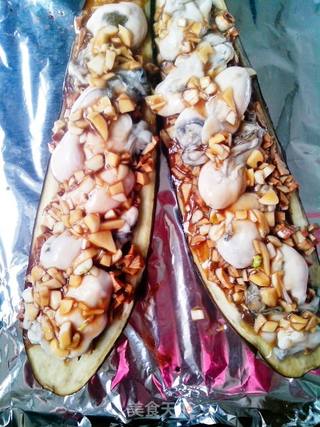 蒜蓉牡蛎烤茄子的做法步骤:6