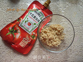 蕃茄酱肉松蛋糕卷的做法步骤:2