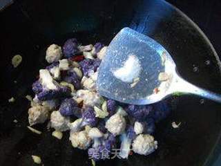 紫菜花炒海鲜丸子的做法步骤:7