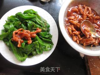 茄汁肉丝盖青椒的做法步骤:9