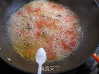 番茄肉丸汤的做法步骤:7