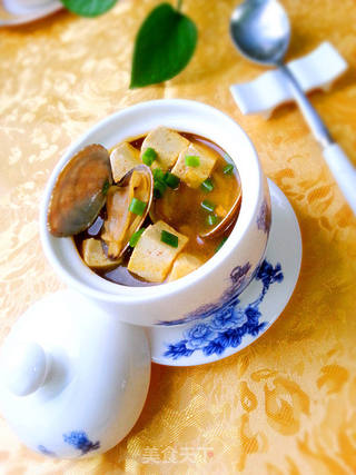 韩式花蛤豆腐汤的做法步骤:8