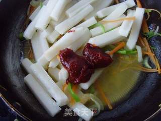 香辣Q弹---辣炒年糕的做法步骤:4