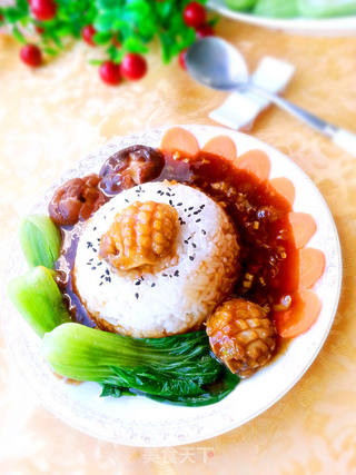 鲍鱼捞饭的做法步骤:7